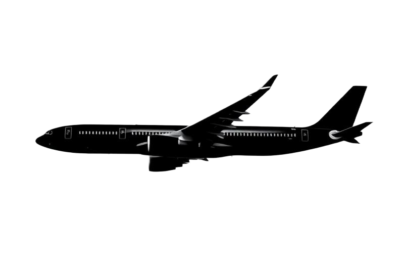 Commercial aircraft silhouette representing ECT Aviation Group's supported fleet platforms
